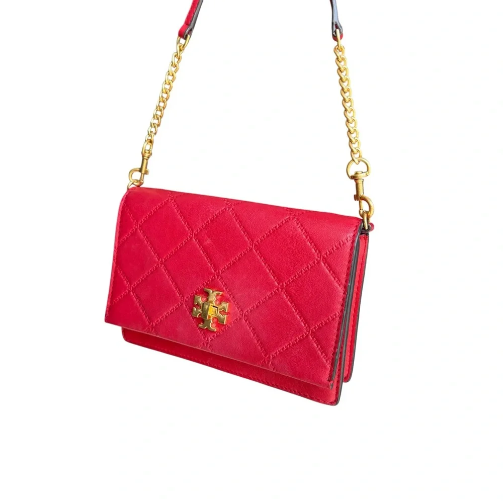 Tory Burch Georgia Turn Lock Mini Bag Red Crossbody